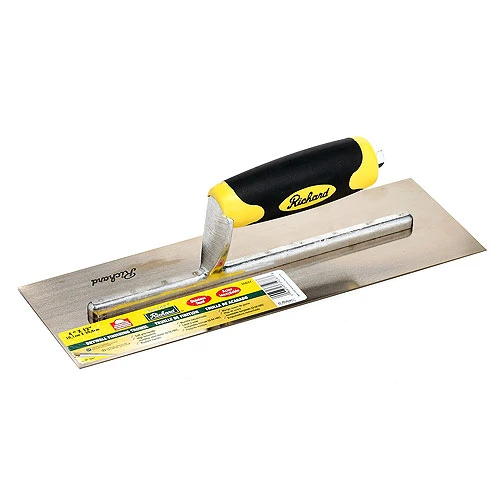 Richard Ergo-Grip Drywall Trowel - Stainless Steel Blade - Riveted Handle - 4-in W x 12-in L Richard Ergo-Grip Drywall Trowel - Stainless Steel Blade - Riveted Handle - 4-in W x 12-in L -RICHARD Sales 0271457 L