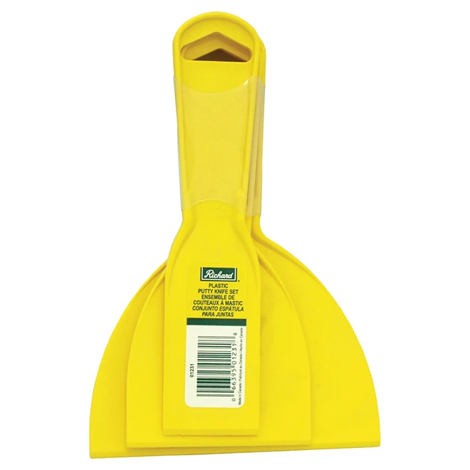 Richard All Trade Putty Knife Set - Polystyrene - Semi-Stiff - Yellow Richard All Trade Putty Knife Set - Polystyrene - Semi-Stiff - Yellow -RICHARD Sales 0271464b L
