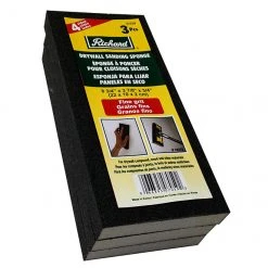 Richard 4-Sided Drywall Sanding Sponge - Fine Grit - 8 7/8-in L x 4-in W x 3/4-in H - 3 Per Pack